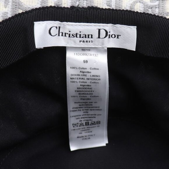 Dior Trotter Oblique Bucket Hat Ivory Gray 11 Dob923 I132 main image 4
